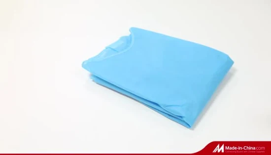 卸売の異なるサイズの青い PP 不織布製の隔離ガウン、ニット袖口付きの使い捨て隔離ガウン